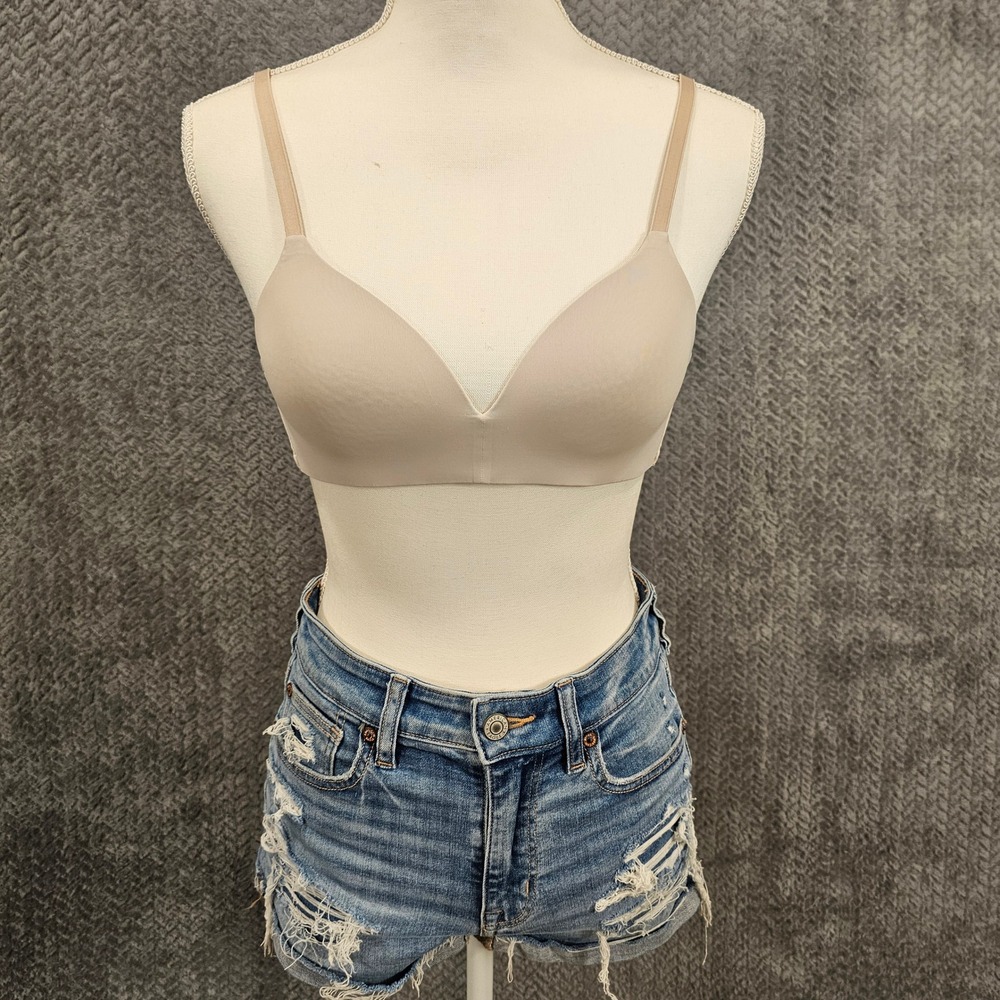 GapBody Favorite Wireless Bra Beige Nude 34A 644693-00 Lightly Lined Comfort